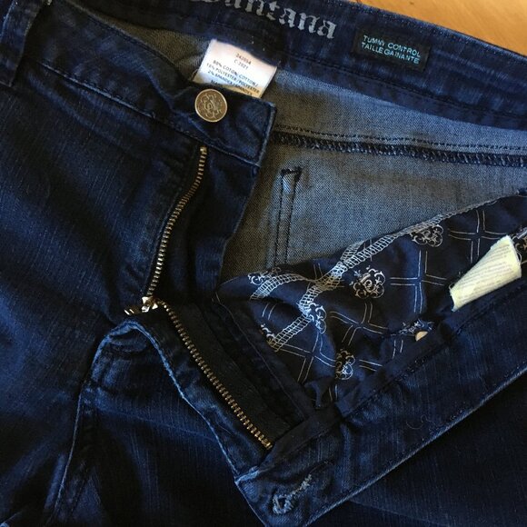 Santana Tummy Control Dark Blue Jeans For Women 16 - Picture 7 of 13